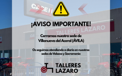 CERRAMOS NUESTRO TALLER DE ÁVILA